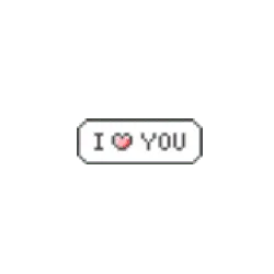 I Love You - pixel art - No Background PNG