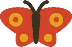 Red Butterfly - insect - Transparent Background PNG