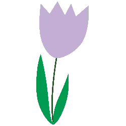 Tulip - simple - purple - PNG