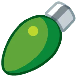Christmas Light Bulb - green - Transparent Layer PNG