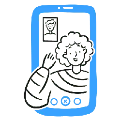 Person Waving Hand - phone - Free PNG