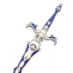 Blue and White Double Wing Sword - weapon - High Resolution PNG
