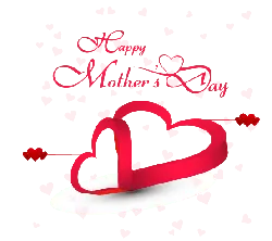 Mother's Day Card - heart shape - Free PNG