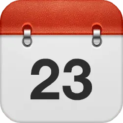 Calendar Icon - number - Transparent Layer PNG