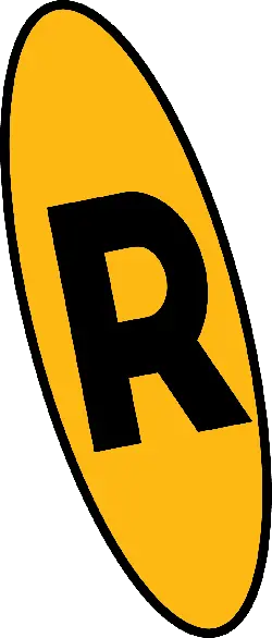R Sign - red - Transparent Background PNG