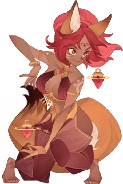 Fox Spirit Girl - fox - Free PNG