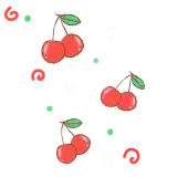 Cherry Pattern - simple - High Resolution PNG