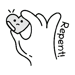 Sad Heart Ghost - heart shape - No Watermark PNG