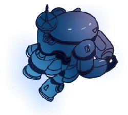 Blue Robot - mechanical - High Resolution PNG