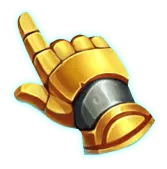 Golden Mechanical Glove - handsign - PNG