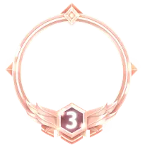 Number Three Badge - pink - High Resolution PNG