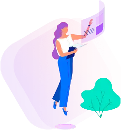 Purple Long-Haired Woman - technology - No Watermark PNG