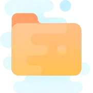 Orange Folder - simple - High Resolution PNG