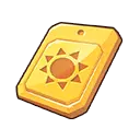Sun pendant - gold - Free PNG