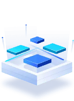 Blue Cubic Structure - geometric shape - PNG Images