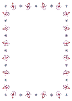 Snowman Border - holiday - PNG Images