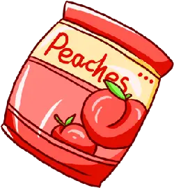 Peaches in a Can - tinned food - Free PNG