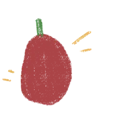 Red Apple - fruit - painting - PNG