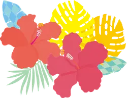 Tropical Flower Pattern - flower - Free Download PNG