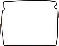 Black-bordered White Background Rectangle - simple style - Transparent Background PNG