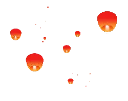 Lantern - flying - red - High Resolution PNG