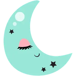 Smiling Moon - night sky - High Resolution PNG