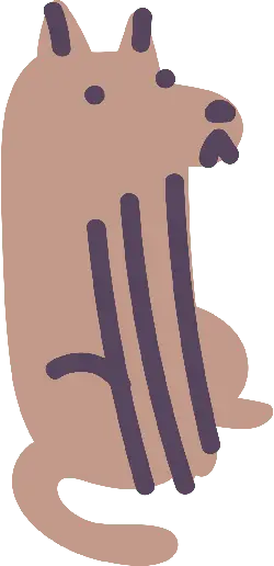Cat - purple - Free PNG