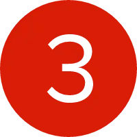Number Three - red - sign - Transparent Layer PNG