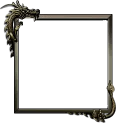 Dragon Frame - frame - metal - No Watermark PNG
