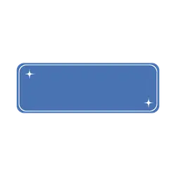 Blue Rectangle Frame - glowing points - PNG