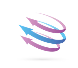 Colorful Spiral Arrows - rotating - Transparent Layer PNG