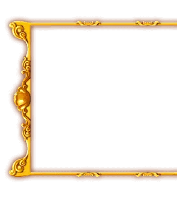 Golden Decorative Frame - Transparent Layer PNG