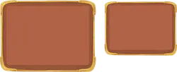 Gold-framed Brown Button - frame - PNG Images