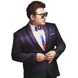Purple Suit Man - elegant - No Background PNG