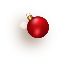 Christmas Ornament - red - Curated PNG
