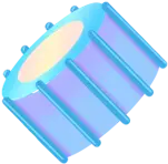 Cylinder - purple - geometric shape - PNG