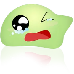 Crying Green Monster - green - Transparent Layer PNG