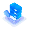 Blue Building Icon - square - Free PNG