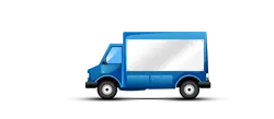 Blue Truck - vehicle - Transparent Background PNG
