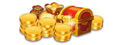 Gold Coins and Treasure Chest - game props - Free PNG