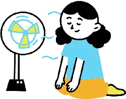 Girl with Fan - rest - High Resolution PNG