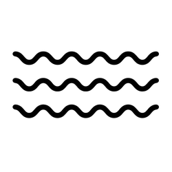 Wavy Lines - minimalist - No Background PNG