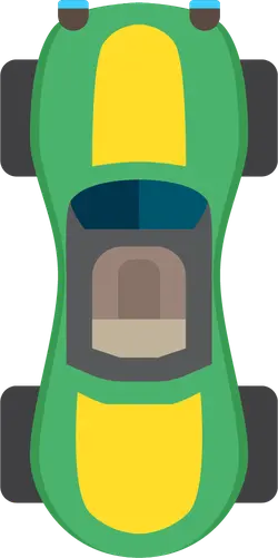 Green Race Car - cartoon - PNG Images