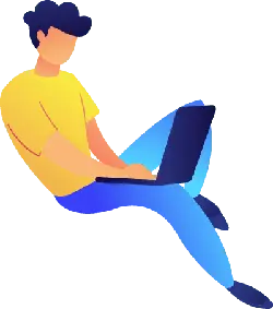 Young Man on Computer - technology - PNG Images