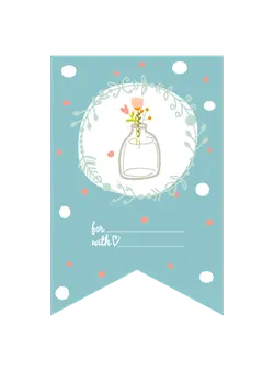 Flower Vase Card - gift - PNG