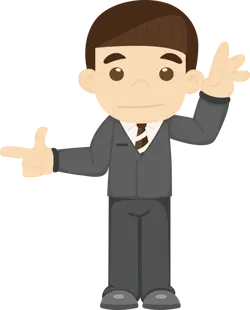 Cartoon Businessman - gesture - Free PNG