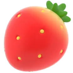 Strawberry - green leaves - sweet - No Background PNG