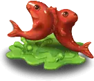 Two Fish - green - PNG