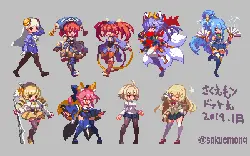 Pixel Girls - game - No Background PNG