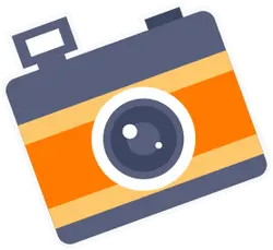 Vintage Camera - blue - Transparent Background PNG